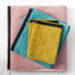 Atmosphera Créateur D'Intérieur Serviette de toilette Joia - coton 550 gr/m² - bleu canard 50x90 cm - Atmosphera
