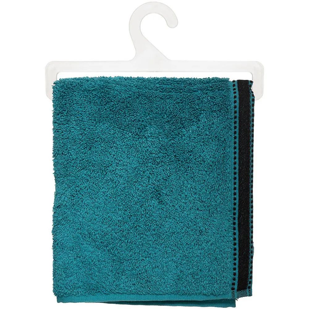 Atmosphera Créateur D'Intérieur Serviette de toilette Joia - coton 550 gr/m² - bleu canard 50x90 cm - Atmosphera