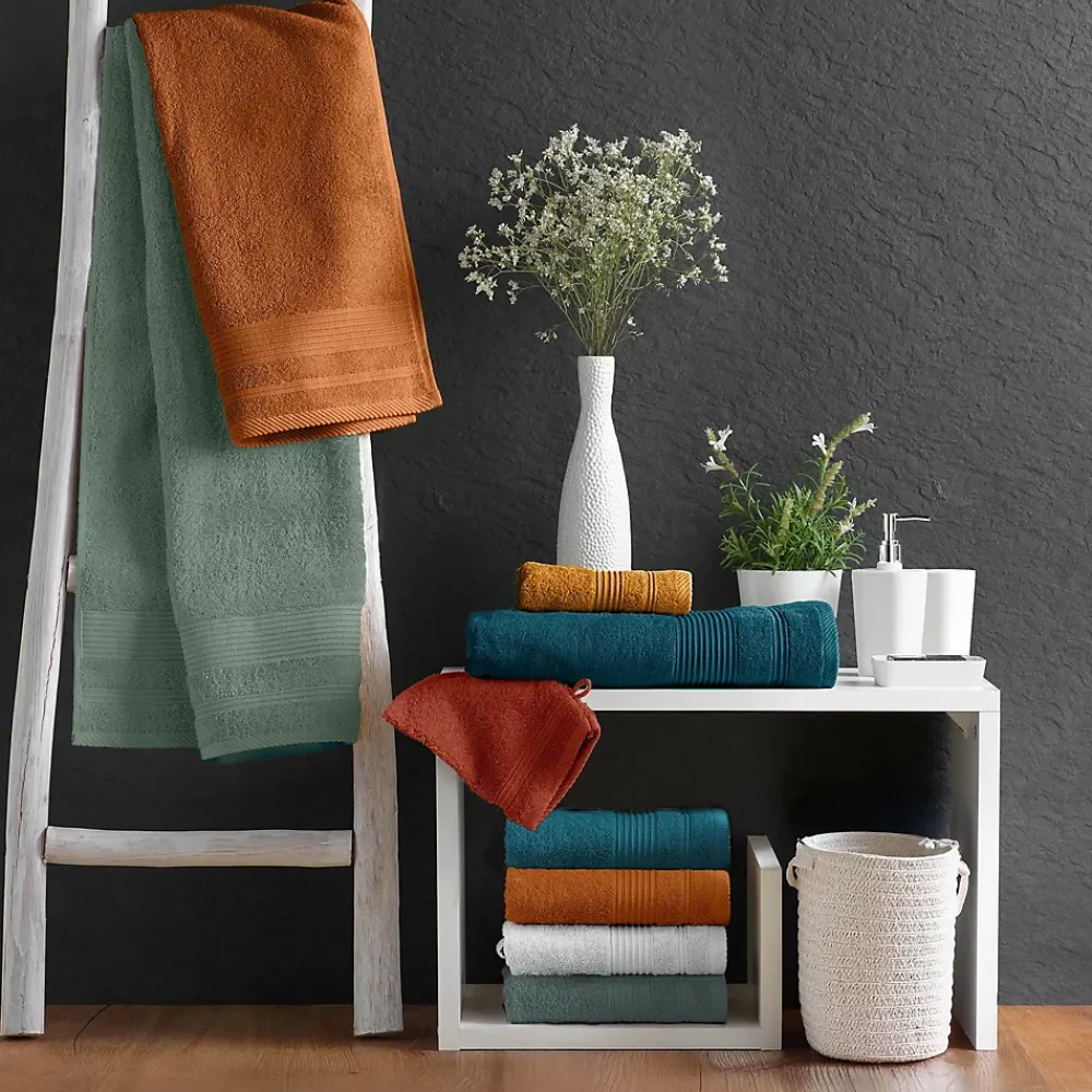 Douceur D'Intérieur Serviette de Toilette unie 50x90 cm - Collection Tendresse - Éponge 500 g,m² - 50x90cm - Cèdre