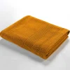 Serviette De Toilette|Douceur D'Intérieur Serviette de Toilette unie 50x90 cm - Collection Tendresse - Éponge 500 g,m² - 50x90cm - Curry