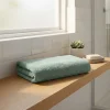 Serviette De Toilette|GoodHome Serviette de toilette vert de gris 100 x 50 cm, Koros