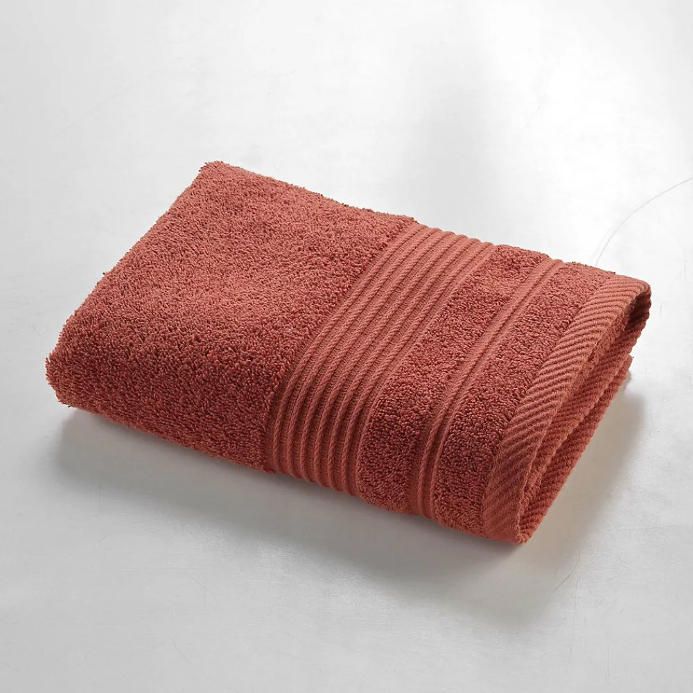 Serviette De Toilette|Douceur D'Intérieur Serviette de Toilette 50x90 cm 100% Coton Terracotta
