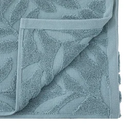 Atmosphera Créateur D'Intérieur Serviette de toillette Cisel - coton - bleu - 30x50 cm - Atmosphera