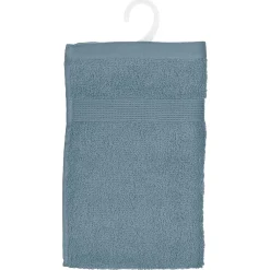 Serviette De Toilette|Atmosphera Créateur D'Intérieur Serviette invité Essentiel - coton 450 gr/m² - bleu orage 30x50 cm - Atmosphera