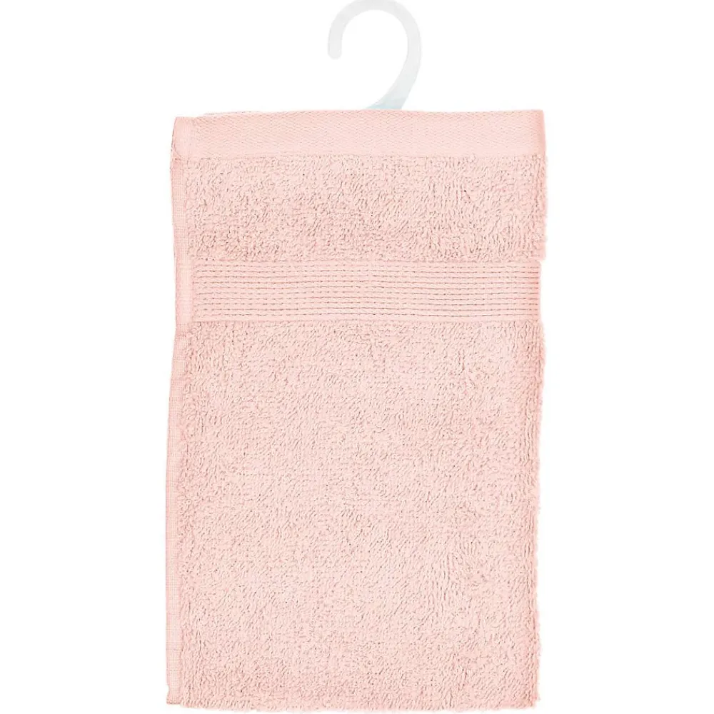 Serviette De Toilette|Atmosphera Créateur D'Intérieur Serviette invité Essentiel - coton 450 gr/m² - rose 30x50 cm - Atmosphera