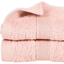Serviette De Toilette|Atmosphera Créateur D'Intérieur Serviette invité Essentiel - coton 450 gr/m² - rose 30x50 cm - Atmosphera