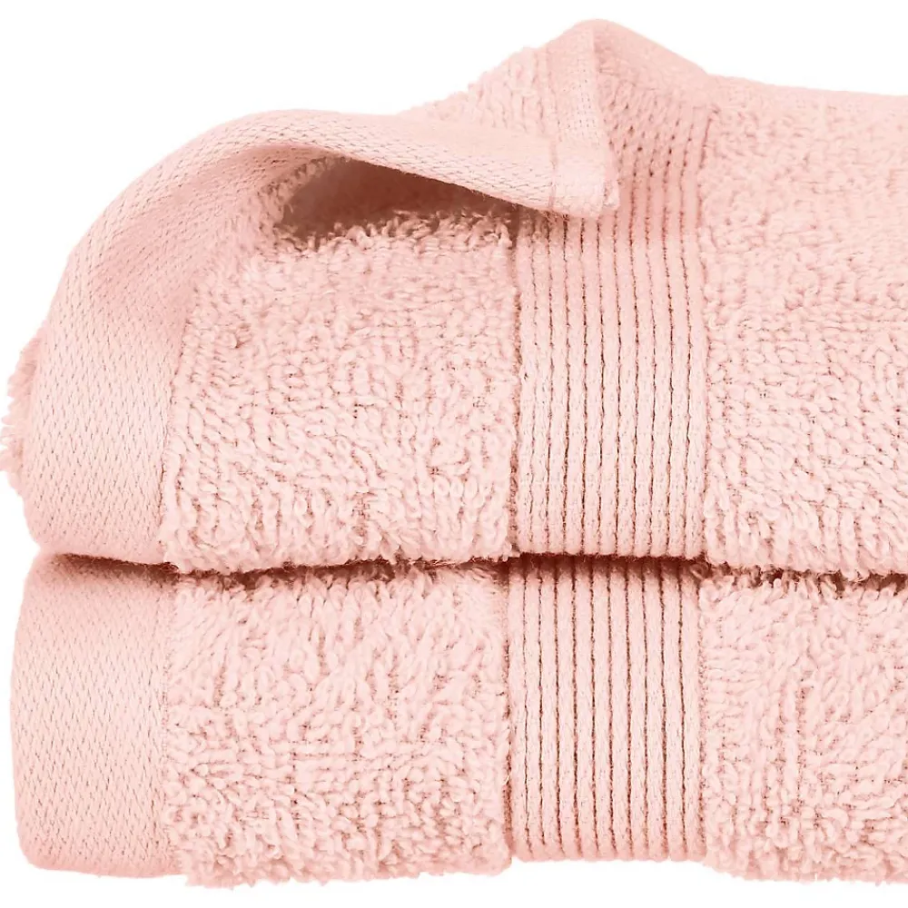 Serviette De Toilette|Atmosphera Créateur D'Intérieur Serviette invité Essentiel - coton 450 gr/m² - rose 30x50 cm - Atmosphera