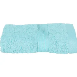 Atmosphera Créateur D'Intérieur Serviette invité Essentiel - coton 450 gr/m² - bleu aqua 30x50 cm - Atmosphera