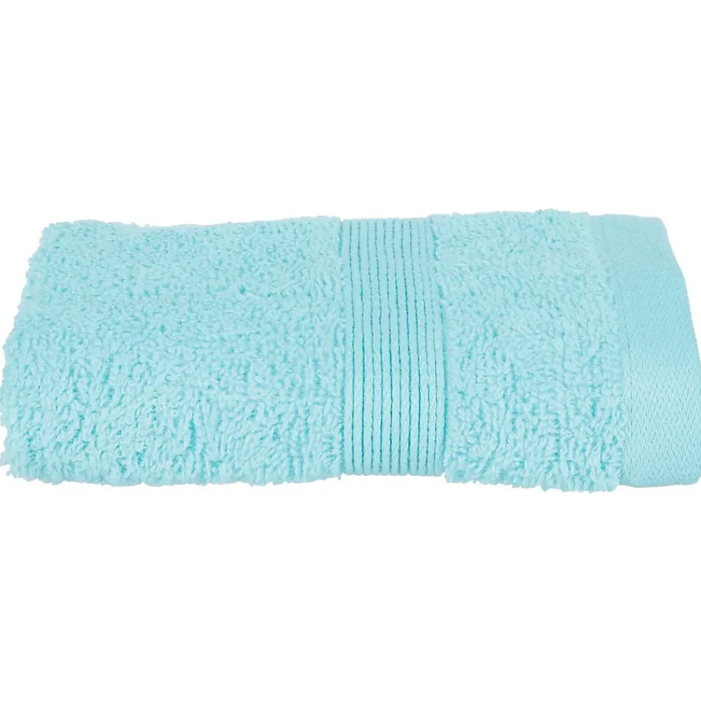 Atmosphera Créateur D'Intérieur Serviette invité Essentiel - coton 450 gr/m² - bleu aqua 30x50 cm - Atmosphera