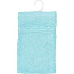 Atmosphera Créateur D'Intérieur Serviette invité Essentiel - coton 450 gr/m² - bleu aqua 30x50 cm - Atmosphera