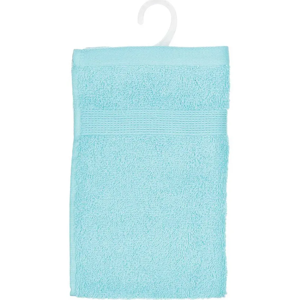 Atmosphera Créateur D'Intérieur Serviette invité Essentiel - coton 450 gr/m² - bleu aqua 30x50 cm - Atmosphera