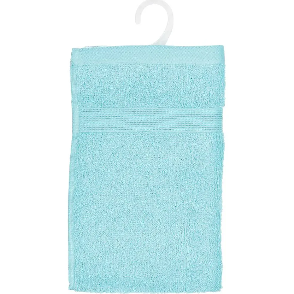Atmosphera Créateur D'Intérieur Serviette invité Essentiel - coton 450 gr/m² - bleu aqua 30x50 cm - Atmosphera