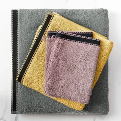 Atmosphera Créateur D'Intérieur Serviette invité Joia - coton 550 gr/m² - jaune moutarde 30x50 cm - Atmosphera