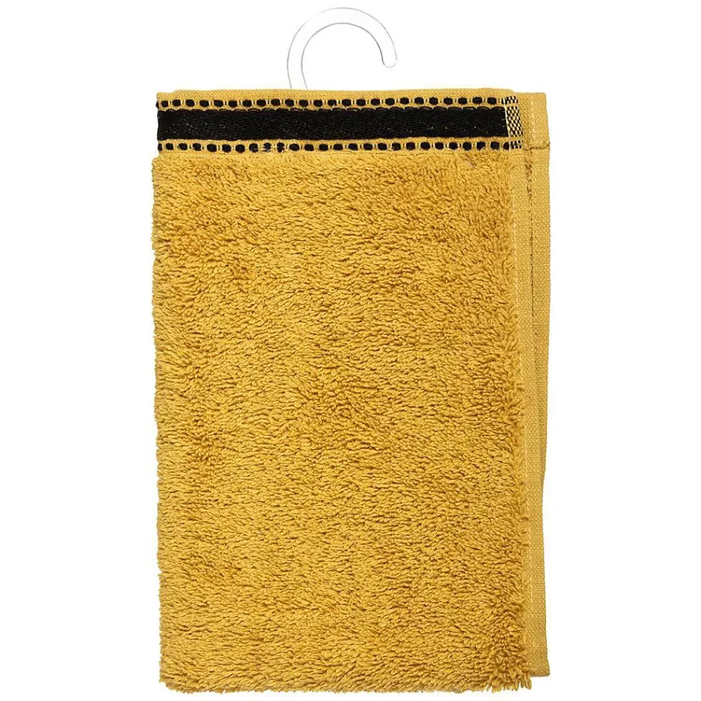 Atmosphera Créateur D'Intérieur Serviette invité Joia - coton 550 gr/m² - jaune moutarde 30x50 cm - Atmosphera