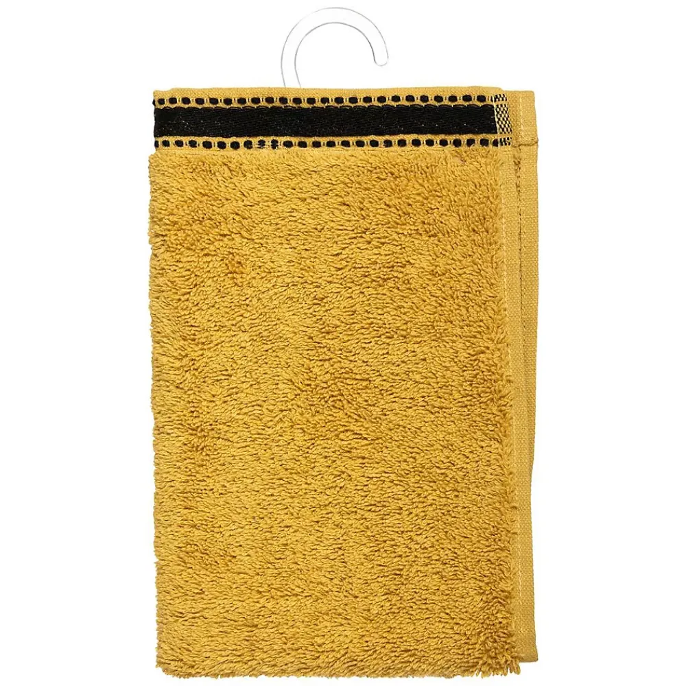 Atmosphera Créateur D'Intérieur Serviette invité Joia - coton 550 gr/m² - jaune moutarde 30x50 cm - Atmosphera