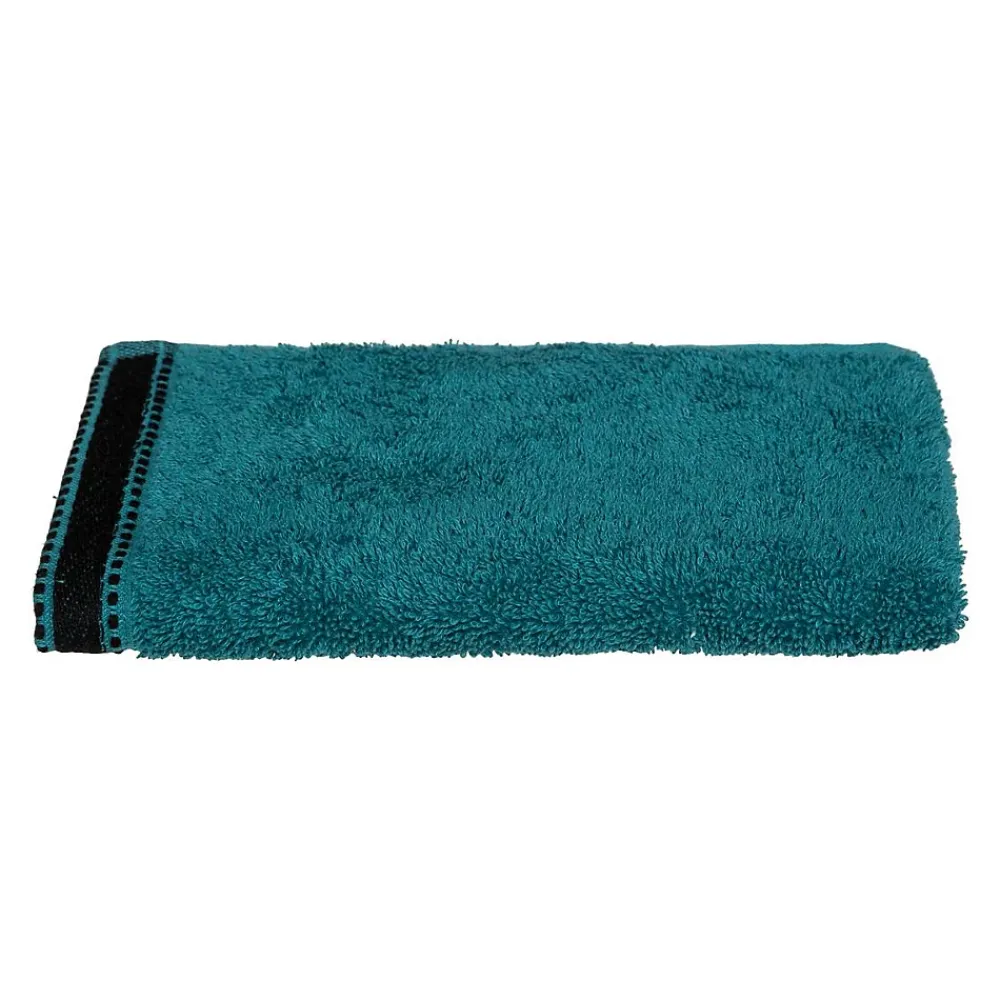 Atmosphera Créateur D'Intérieur Serviette invité Joia - coton 550 gr/m² - bleu canard 30x50 cm - Atmosphera
