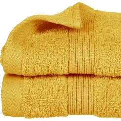 Eden Serviette ou drap de bain 100 x 150 cm Couleur moderne ocre