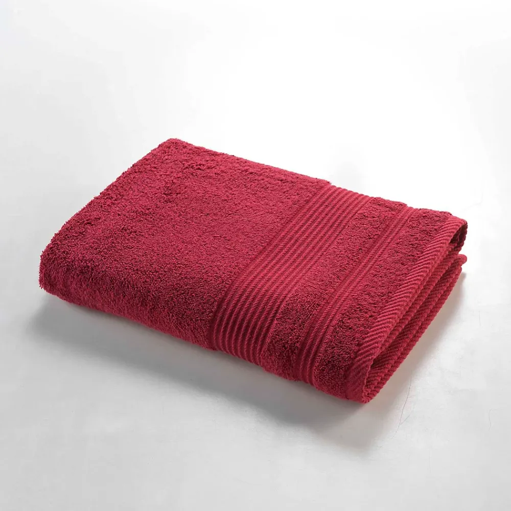 Serviette De Toilette|Eden Serviette ou drap de douche 70 x 130 cm Tendresse rouge