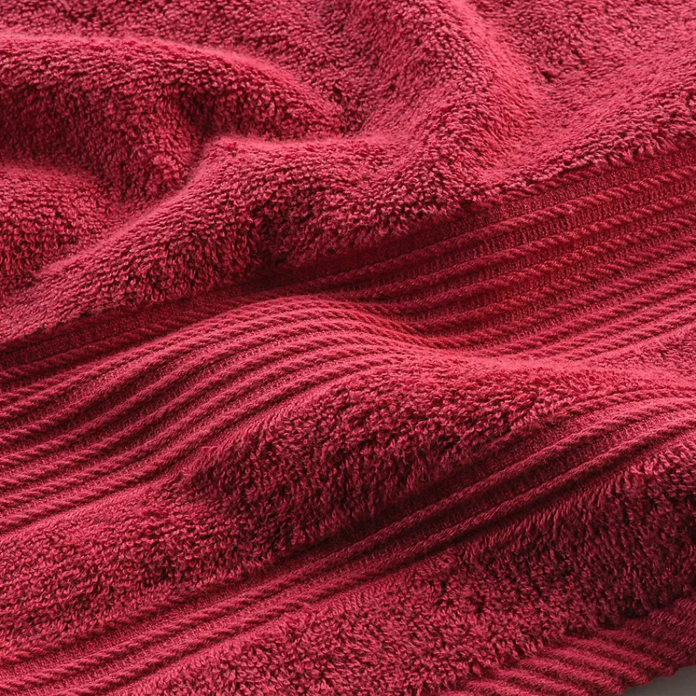 Serviette De Toilette|Eden Serviette ou drap de douche 70 x 130 cm Tendresse rouge