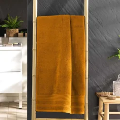 Serviette De Toilette|Eden Serviette ou drap de douche 70 x 130 cm Tendresse curry