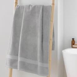 Serviette De Toilette|Eden Serviette ou drap de douche 70 x 130 cm Elegante gris perle
