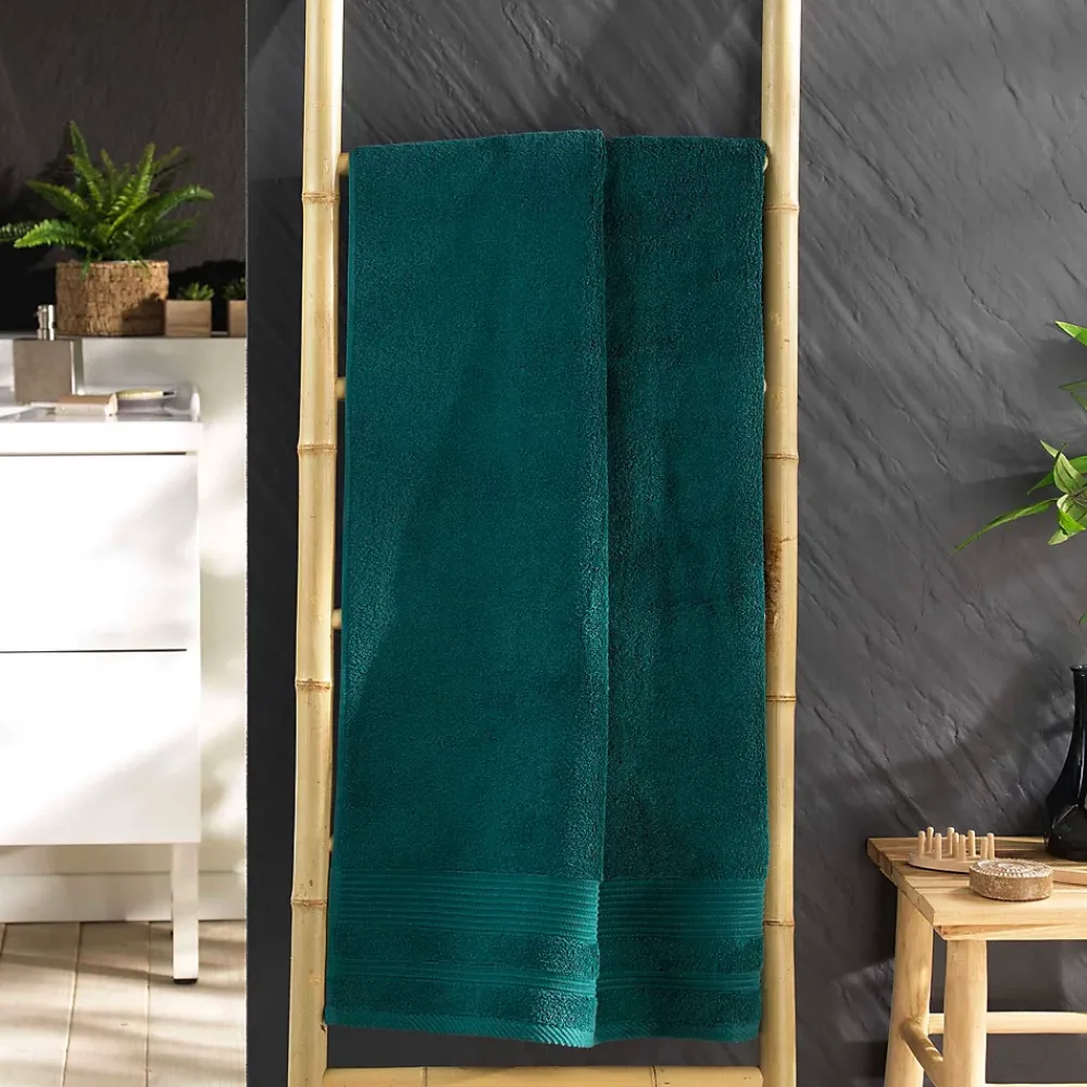 Eden Serviette ou drap de douche 70 x 130 cm Tendresse emeraude