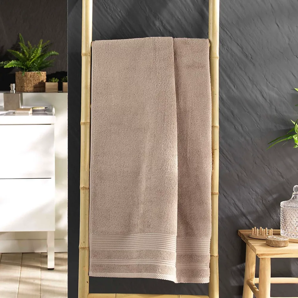 Eden Serviette ou drap de douche 70 x 130 cm Tendresse taupe