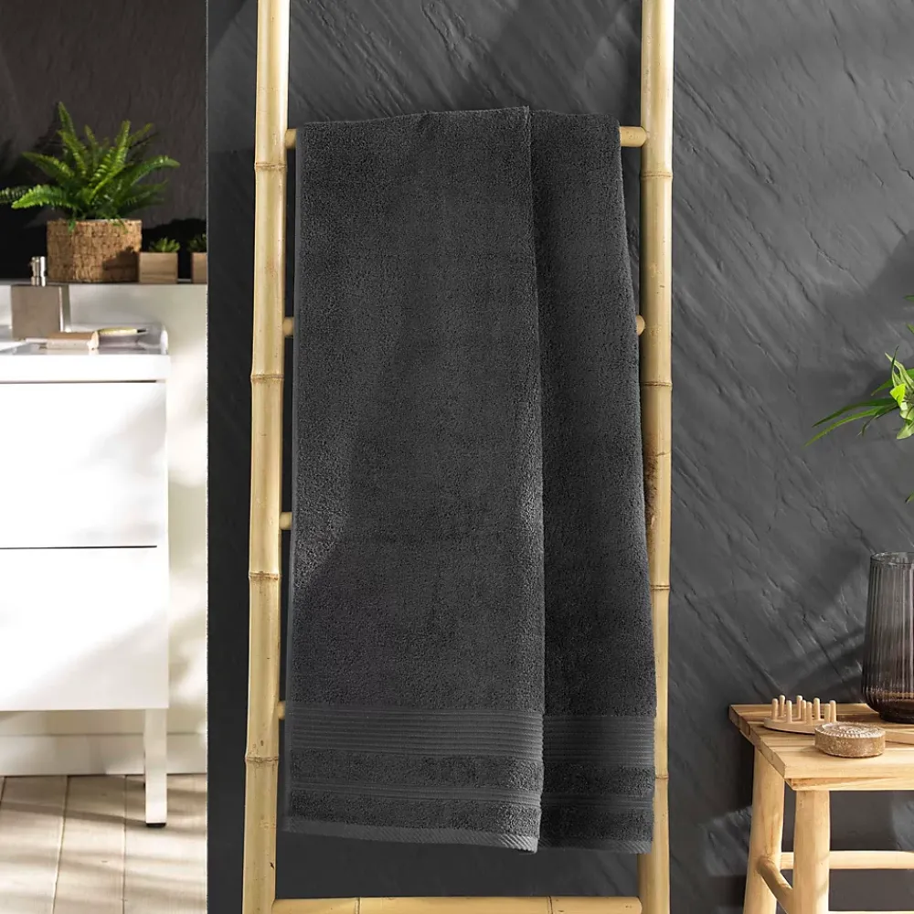 Eden Serviette ou drap de douche 70 x 130 cm Tendresse anthracite