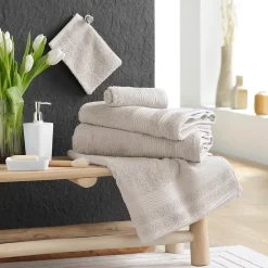 Serviette De Toilette|Eden Serviette ou drap de douche 70 x 130 cm Tendresse lin