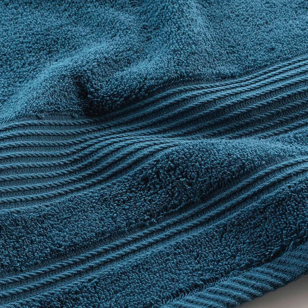 Serviette De Toilette|Eden Serviette ou drap de douche 70 x 130 cm Tendresse bleu saphir