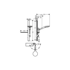 Hansgrohe Set de douche 120 3jet avec barre Unica'E 90 cm et porte-savon chromé Raindance Select S