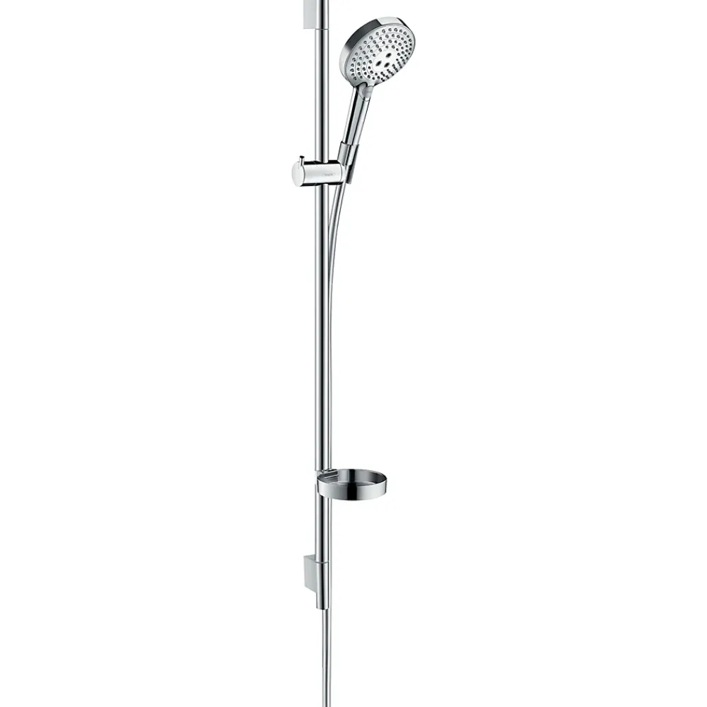Hansgrohe Set de douche 120 3jet PowderRain avec barre Unica'S puro 90 cm et porte-savon chromé Raindance Select