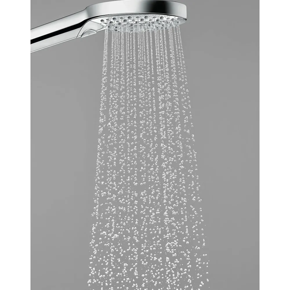 Hansgrohe Set de douche 120 3jet PowderRain avec barre Unica'S puro 90 cm et porte-savon chromé Raindance Select