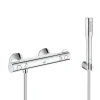 Colonne De Douche Sans Robinetterie|Grohe Set de douche Mitigeur thermostatique Grohtherm 800 + Douchette stick 1 jet Euphoria Cosmopolitan, Chrome (34558000-Euphoria)