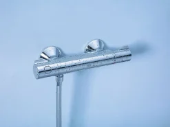 Colonne De Douche Sans Robinetterie|Grohe Set de douche Mitigeur thermostatique Grohtherm 800 + Douchette stick 1 jet Euphoria Cosmopolitan, Chrome (34558000-Euphoria)