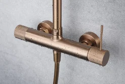 Colonne De Douche Encastrable|Imex Products Set douche mitigeur monocommande or rose acier et laiton finition PVD