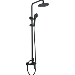 Colonne De Douche Encastrable|Imex Products Set douche monocommande noir mat en acier et laiton pommeau extraplat anticalcaire