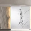 Imex Products Set douche monocommande noir mat en acier et laiton avec barre extensible