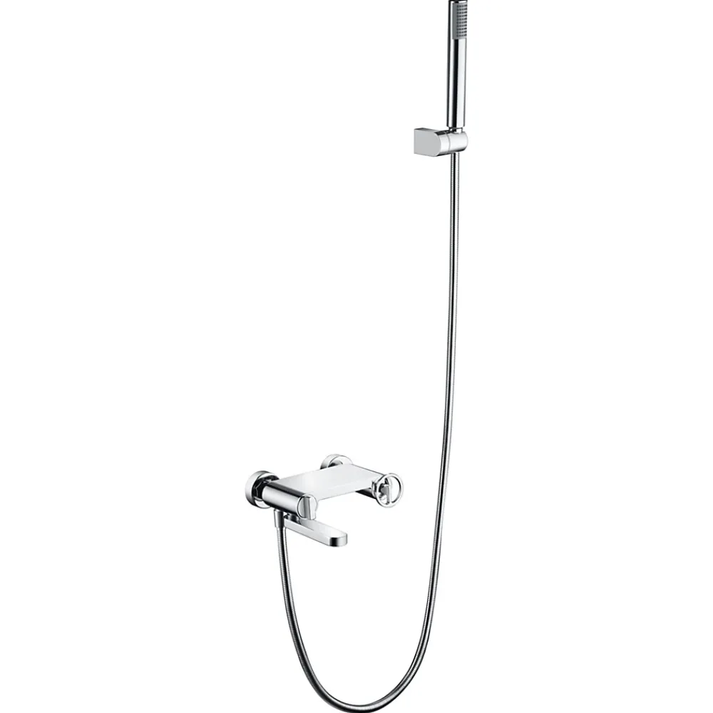 Robinet De Baignoire|Imex Products Set vascadoccia cromo en laiton et zama avec douchette ronde et flexible PVC 180 cm