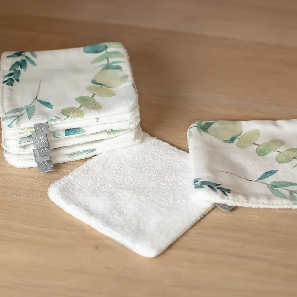 Serviette De Toilette|Sevira Kids Lingettes bébé lavables 8 pièces Eucalyptus