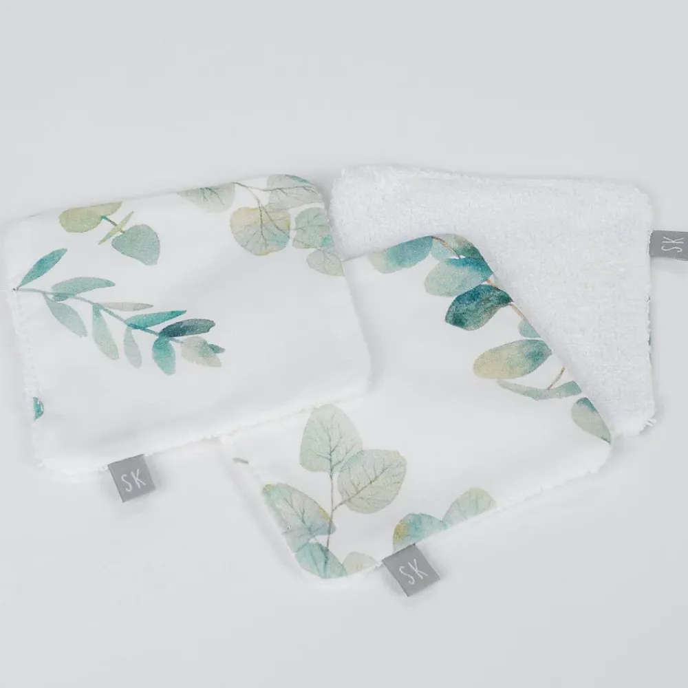 Serviette De Toilette|Sevira Kids Lingettes bébé lavables 8 pièces Eucalyptus