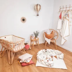 Sevira Kids Lingettes bébé lavables en 100% coton 8 pièces Néo Vintage