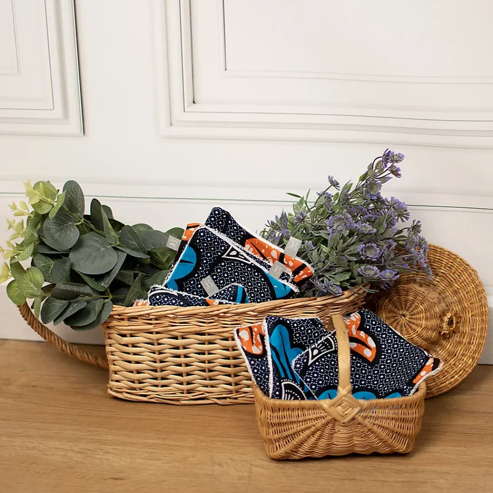 Serviette De Toilette|Sevira Kids Lingettes lavables 8 pièces Wax Fleurs de mariage