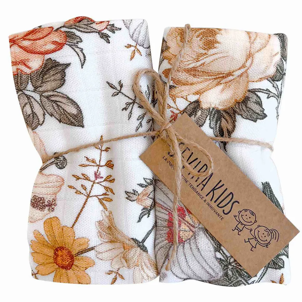 Sevira Kids Lot de 2 langes en viscose de bambou Néo Vintage