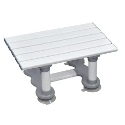 Siège De Douche|Aidapt Siège de bain en plastique Medina - Hauteur 15 cm - Blanc VR127