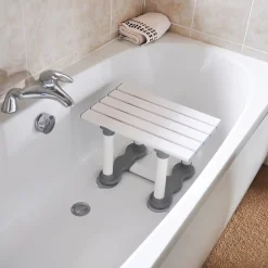 Siège De Douche|Aidapt Siège de bain en plastique - Hauteur 30 cm/ Taille 12" - Blanc