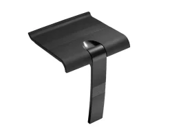 Siège De Douche|Pellet Siège de douche ARSIS escamotable avec béquille automatique - Assise blanche et piètement époxy blanc