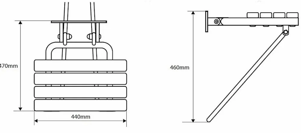 Siège De Douche|Bemeta Siège de douche escamotable HELP avec jambe de sécurité en acier