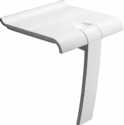 Siège De Douche|Godonnier Siège de douche piètement alu, assise polymère coloris blanc l.45 x P.44,2 x H.50 cm