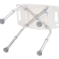 Siège De Douche|Homcom Siège de douche réglable en hauteur tabouret de douche ergonomique pieds antidérapants charge max. 136 Kg alu HDPE blanc